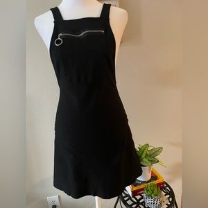 Ginger G Women’s Black Overall Skirt Zipper Front -SZ M